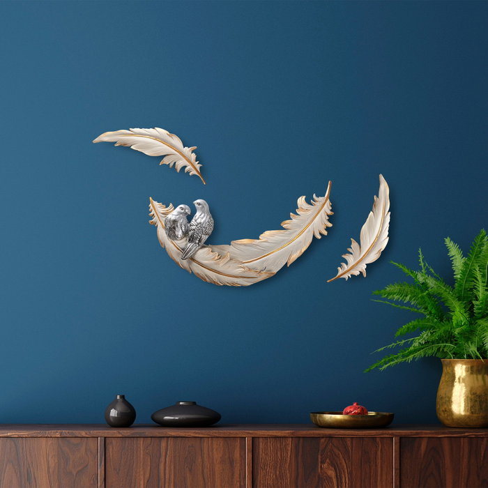 Aberto Design Love Birds - 2 Decoración de Pared Crema Aberto Design Love Birds - 2 Decoración de Pared Crema